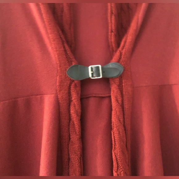 Rusty orange plus size cardigan - Picture 3 of 7